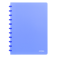 Atoma Trendy transparent blue A4 5mm checkered notebook, 72 sheets 4137302 405240