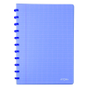 Atoma Trendy transparent blue A4 checkered notebook, 72 sheets