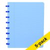 Atoma Trendy transparent blue A5 5mm checkered notebook, 72 sheets (5-pack) 405298 - 1