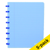 Atoma Trendy transparent blue A5 checkered notebook, 72 sheets (5-pack) 405303 - 1