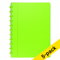 Atoma Trendy transparent green A4 checkered notebook, 72 sheets (5-pack)