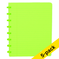Atoma Trendy transparent green A5 5mm checked notebook, 72 sheets (5-pack)