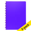 Atoma Trendy transparent purple A4 checkered notebook, 72 sheets (5-pack) 405321 - 1