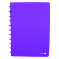 Atoma Trendy transparent purple A4 lined notebook, 72 sheets 4137206 405238