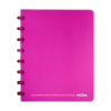 Atoma Trendy transparent purple A5 5mm checked notebook, 72 sheets 405228 - 1
