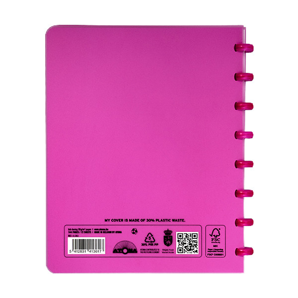 Atoma Trendy transparent purple A5 5mm checked notebook, 72 sheets 405228 - 2