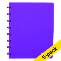 Atoma Trendy transparent purple A5 lined notebook, 72 sheets (5-pack)