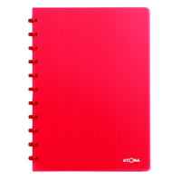 Atoma Trendy transparent red A4 5mm checkered notebook, 72 sheets 4137304 405242