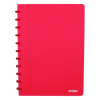 Atoma Trendy transparent red A4 lined notebook, 72 sheets