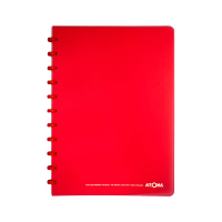 Atoma Trendy transparent red A4 lined notebook, 72 sheets 405237