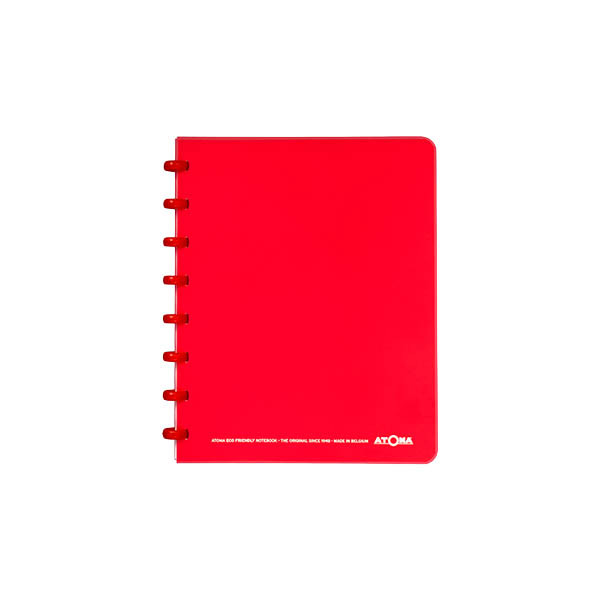 Atoma Trendy transparent red A5 checkered notebook, 72 sheets 405232 - 1