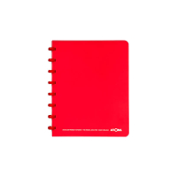 Atoma Trendy transparent red A5 checkered notebook, 72 sheets 405232