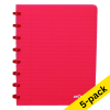 Atoma Trendy transparent red A5 checkered notebook, 72 sheets (5-pack) 405305 - 1