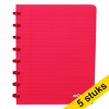 Atoma Trendy transparent red A5 lined notebook, 72 sheets (5-pack) 405295 - 1
