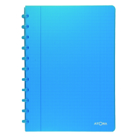 Atoma Trendy transparent turquoise A4 checkered notebook, 72 sheets 4137408 405249