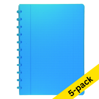 Atoma Trendy transparent turquoise A4 checkered notebook, 72 sheets (5-pack) 405322