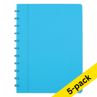 Atoma Trendy transparent turquoise A4 lined notebook, 72 sheets (5-pack)