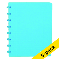 Atoma Trendy transparent turquoise A5 5mm checked notebook, 72 sheets (5-pack)