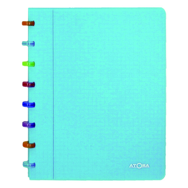 Atoma Tutti Frutti checked notebook A5 transparent turquoise, 72 sheets 4536108 405268 - 1