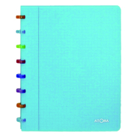 Atoma Tutti Frutti checked notebook A5 transparent turquoise, 72 sheets 4536108 405268