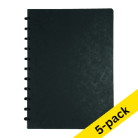 Atoma black A5 5mm checked meeting book, 63 sheets (5-pack)