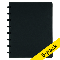 Atoma black A5 checkered meeting book, 63 sheets (5-pack) 405323