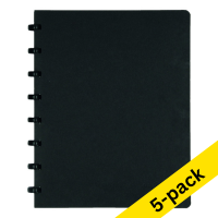 Atoma black A5 lined meeting, 63 sheets (5-pack)