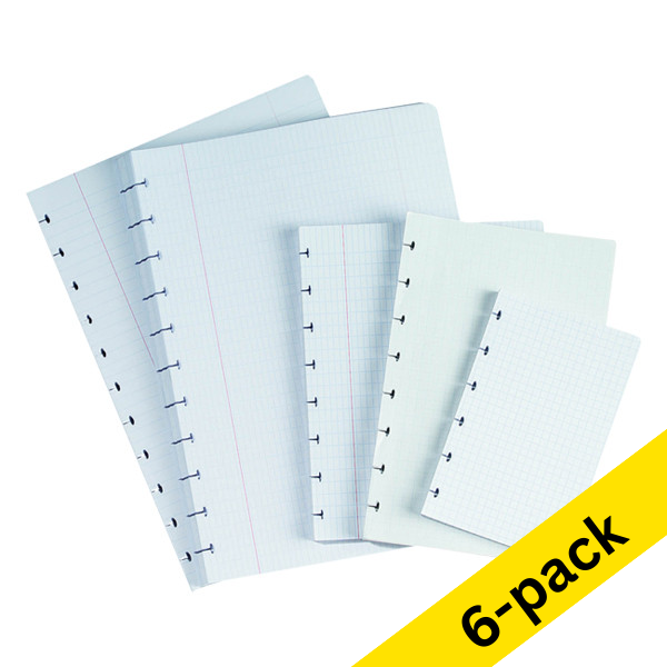 Atoma checkered A5+ 5mm ring binder paper, 60 sheets (8-ring with T-shape) (6-pack)  405358 - 1