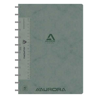 Aurora Adoc A4 grey lined notebook with ruler, 72 sheets 6811.744GRIS 330086