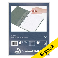 Aurora Adoc A4 lined notebook refill, 72 sheets (6-pack) 330114