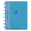 Aurora Adoc A5 blue checkered notebook with ruler, 72 sheets 330084 - 1