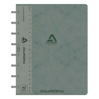 Aurora Adoc A5 grey checkered notebook with ruler, 72 sheets 3845.748GRIS 330083