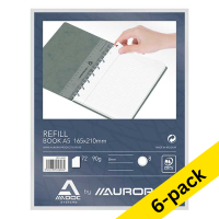 Aurora Adoc A5 lined notebook refill, 72 sheets (6-pack) 330112