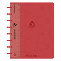 Aurora Adoc A5 red checkered notebook with ruler, 72 sheets 3845.748R 330085