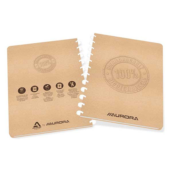 Aurora Adoc Bio brown A4 checked notebook, 72 sheets (5mm squares) 6055.150 330036 - 1