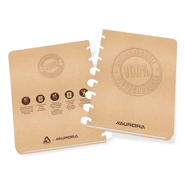 Aurora Adoc Bio brown A5 lined notebook, 72 sheets 3011.150 330033 - 1