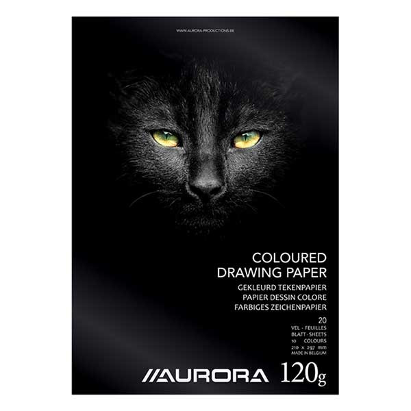 Drawing pad A4 (coloured, 120 grams) | Aurora | 20 sheets 330072 - 1