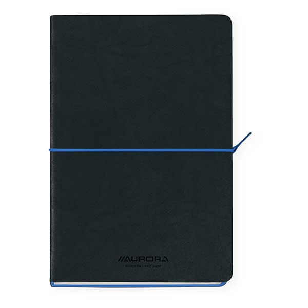 Notebook lined A5 | black/blue | Aurora Tesoro | 96 sheets 330075 - 1