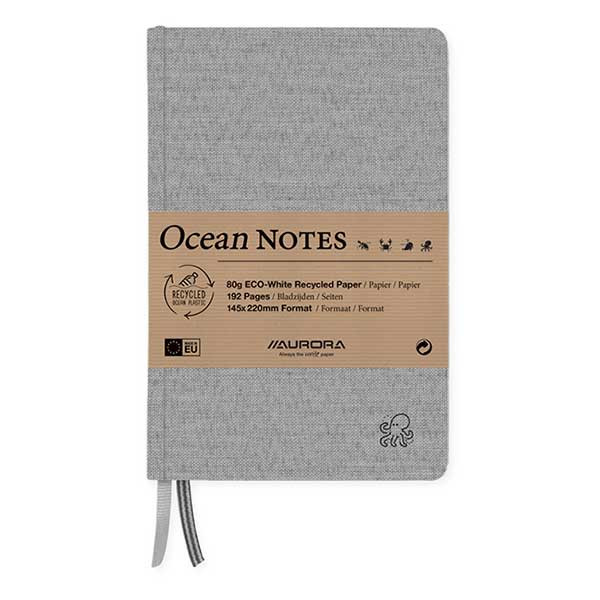 Notebook lined A5 | grey | Aurora Ocean | 96 sheets 330070 - 1