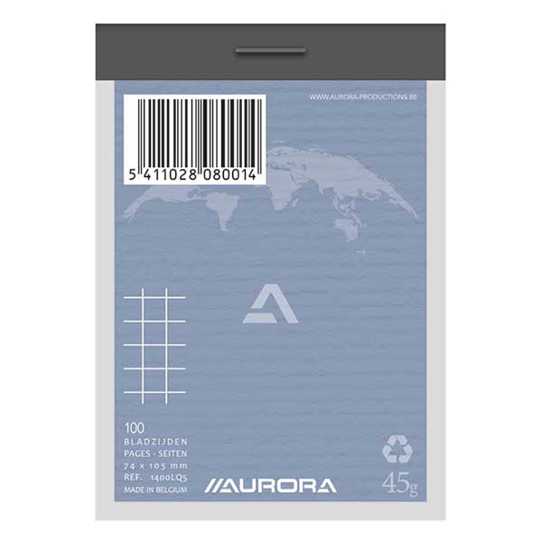 Notepad checkered A7 | Aurora | 100 sheets 330055 - 1