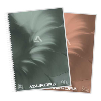 Notepad spiral A4 | assorted colours | Aurora | 50 sheets | 10-pack 330042