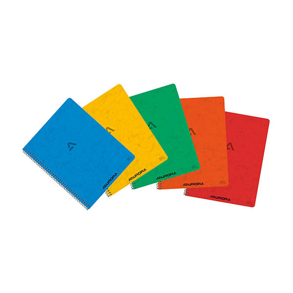 Aurora assorted A5 lined spiral notebook 80g, 60 sheets (10-pack) 330197 - 1