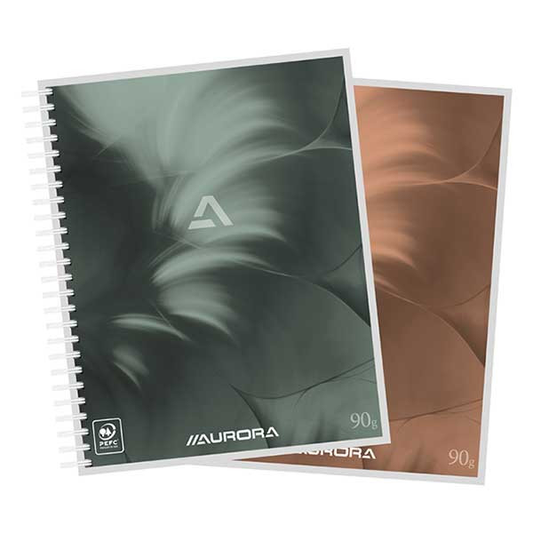 Aurora assorted A5 lined spiral pads, 90 grams, 50 sheets (10-pack) 5C50 330041 - 1