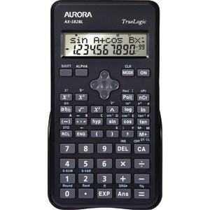 Aurora black 2-line scientific calculator AX582BL 246169 - 1