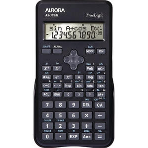 Aurora black 2-line scientific calculator AX582BL 246169 - 1