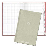 Aurora grey checkered notebook with AZ tabs, 145mm x 220mm, 96 sheets 330066