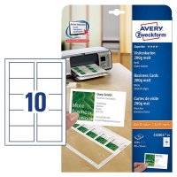 AveryC32011-25 matte white business cards, 85mm x 54mm (250-pack) C32011-25 212782
