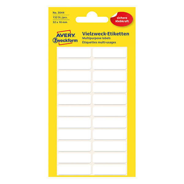 Avery 3044 multi-purpose labels 32 x 10 mm white (132 labels) 3044 212166 - 1