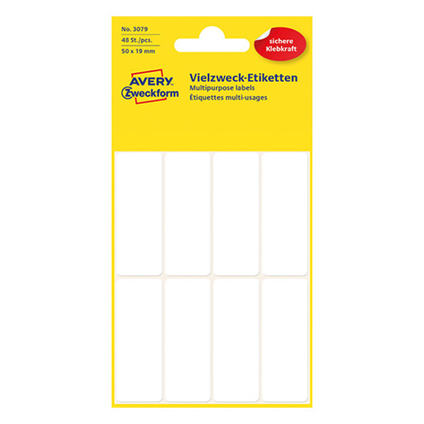 Avery 3079 multi-purpose labels 50 x 19 mm white (48 labels) 3079 212192 - 1