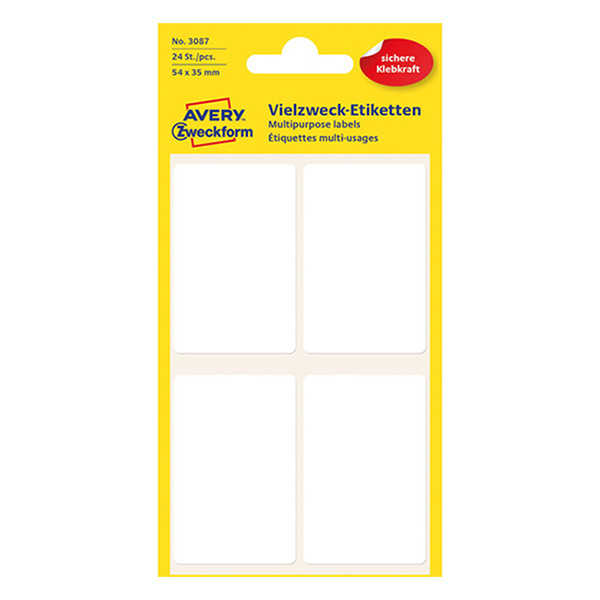 Avery 3087 multi-purpose labels 54 x 35 mm white (24 labels) 3087 212196 - 1